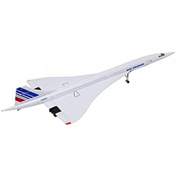 SOCATEC- Modellino Concorde Air France F-BVFD Metallo 1/400e 18835 Bianco