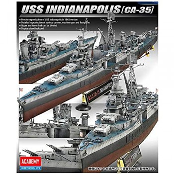 Academy 1:350 -Modellino di nave di guerra Uss Indianapolis Ca-35