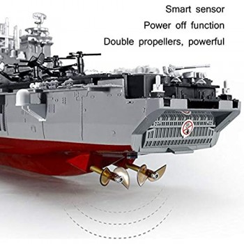 AEDWQ RC Boat Barche Telecomando 1/350 Proporzione 2.4GHz con Impermeabile Protezione Oversize Portaerei Corazzata Nave da Guerra del Modello (HT-3833B) Il Miglior Regalo for Ragazzi