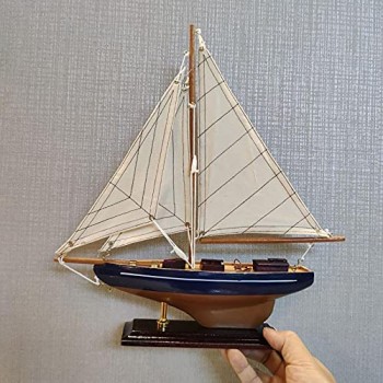 Barca A Vela in Legno Replica Modello di Nave A Vela Fatta A Mano Nautico Oceano Tema Barca Regalo Collezione di Decorazioni