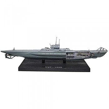 JHSHENGSHI Modello in plastica Militare in Scala 1/350 Modello Untersee Boot U-47 Sottomarino della Marina Tedesca del 1939 Regali per Adulti 7 5 Pollici x 1 6 Pollici
