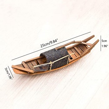 Lllunimon Modello di Barca in Legno Decoro Modello Nautico Rustico Nave da Spiaggia Tema Decorazione per La Casa Artigianato