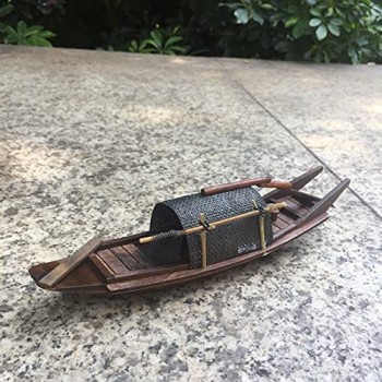 Lllunimon Modello di Barca in Legno Decoro Modello Nautico Rustico Nave da Spiaggia Tema Decorazione per La Casa Artigianato