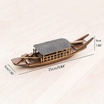 Lllunimon Replica della Barca in Legno da 10 Pollici Realistic Looking Vintage Handmade Modello di Barca in Legno