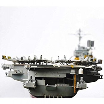 Lujiaoshout Ornamento scala 1/350 US USS Kitty Hawk CV-63 aerei modello portaerei giocattoli di plastica militare regali per bambini 40 4 cm Squisito