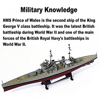 Modello Militare 1: 1000 corazzata HMS Prince of Wales Modello Militare di Nave da Guerra della Marina in Edizione Limitata per Collezione commemorativa e Regali 9 4 Pollici × 1 5 Pollici