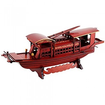 MYRCLMY Modello di Barca Rossa Modello di Barca Handmade Handmade Personalizzato Meeting Ufficio Artigianato Regali Modelo De Barco De Simulación De Barco De Pesca 14cm