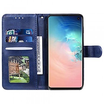Nadoli Custodia per Samsung Galaxy A72 Geometrico Modello Puro Colore Pelle Sintetica Elegante a Libro Portafoglio Protettivo Cover con Supporto e Porta Carte