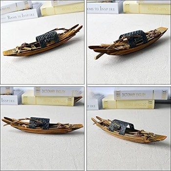 Regalo della Collezione Realistico Dell\'artigianato del Modello di Legno della Canoa di Legno Rustico