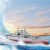 ZGYQGOO RC Boat 6 KM/H 72Cm Telecomando Nave da Guerra Modello Militare Militare per Piscina e Laghi Barca Militare 1: 360 HT-3827 Come Regalo per Bambini e Giocattoli Adulti
