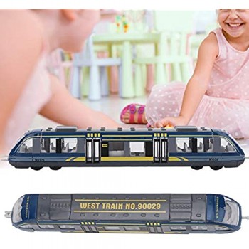 Cikonielf Modello di Treno Giocattolo Giocattoli educativi per Bambini Simulazione Treno in Lega Modello di vagone Ferroviario ad Alta velocità(Blu)