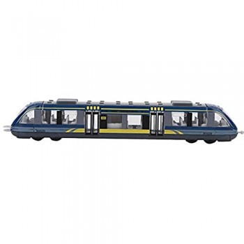 Cikonielf Modello di Treno Giocattolo Giocattoli educativi per Bambini Simulazione Treno in Lega Modello di vagone Ferroviario ad Alta velocità(Blu)