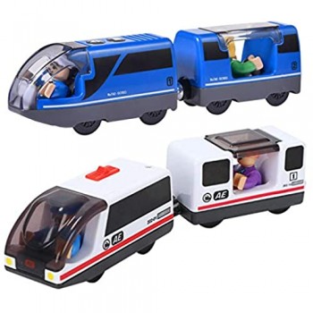 DealmerryUS Set di Giocattoli per Trenini Elettrici Locomotiva Ferroviaria per Bambini con Collegamento Magnetico per Trenino Elettrico per Bambini
