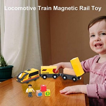 Giocattolo per binari magnetici per locomotive Giocattolo per binari magnetici per locomotive compatibile con binari in legno
