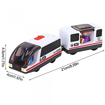 Locomotiva ferroviaria Ferroviaria Magnetica a Trenino Elettrico con Guida Magnetica Giocattolo Compatibile con Binario in Legno Presente - per Bambini