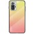 Nadoli Custodia per Xiaomi Redmi Note 10 4G Specchio Effetto Detto Modello Gradiente Giallo Vetro Temperato 9H con Morbido Silicone Telaio Difficile Rigida Cover