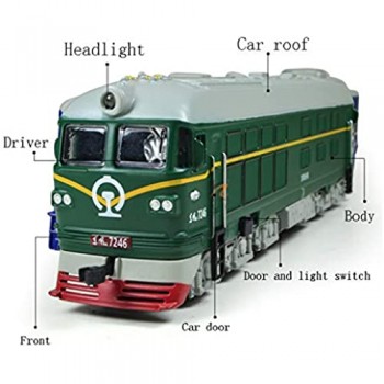 WZLDP Locomotiva a Doppia Testa/Diesel Locomotiva in Lega di Simulazione del Treno Modello per Bambini in Lega per Bambini in Metallo Giochi educativi (Color : Blue)