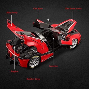 Yppss 01:18 Metallic Sport Model Car Automotive Modeling Giocattoli Adulti e Collezionismo (10.43* 4.33 * 2.17) Eternal (Color : Red)