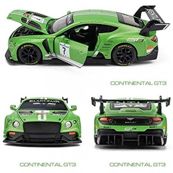Yppss Auto Giocattolo for Bambini 1: 32 Scale Bentley Continental GT3 Metallo modellino Auto in Car (5.51Inch * * 2.36Inch 1.38Inch) Eternal