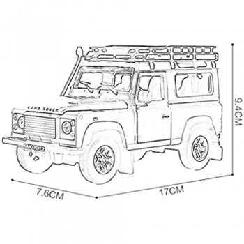 Yppss Model Car / 01:24 Simulazione pressofuso in Lega Modello/for i Modelli Land Rover Defender/Modellini di Auto/Ornamenti Eternal