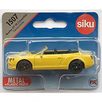 SIKU 1507 Bentley Continental GT V8 Convertible Metallo/Plastica Giallo Auto giocattolo per bambini