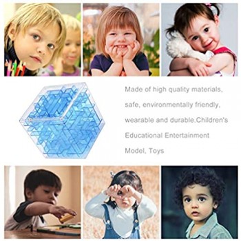 ASFD Il Cervello dei Bambini Il cubo Magico Creativo La Palla del Labirinto Tridimensionale Blu Trasparente