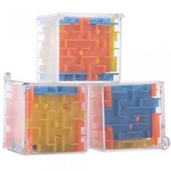 bibididi 3 Colori Puzzle Maze Toy Brain Game Challenge Agitarsi Giocattoli Equilibrio Giocattoli educativi Portachiavi Giocattoli per Bambini Regalo