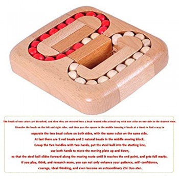 EVFIT Giocattolo del Gioco del Labirinto Aereo Ball Hole Lock Adult Creative Puzzle Toy Toy Blocco Scienza e educazione Gioco di Labirinto (Color : Natural Size : 13x11.5x2cm)