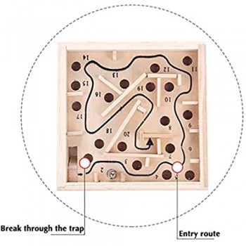 EVFIT Giocattolo del Gioco del Labirinto Asilo Apertura Regali Apertura Regali Giocattoli educativi per Bambini Maze in Legno Maze 3D Cube Ball (Color : Natural Size : 11.5x11.5x2.5cm)