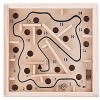 EVFIT Giocattolo del Gioco del Labirinto Asilo Apertura Regali Apertura Regali Giocattoli educativi per Bambini Maze in Legno Maze 3D Cube Ball (Color : Natural Size : 11.5x11.5x2.5cm)