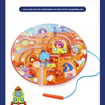 EVFIT Giocattolo del Gioco del Labirinto Giocattoli educativi per Bambini Palm Ball Ball Macee Maze Ball Baby Educazione precoce (Color : Natural Size : 22x22x2cm)