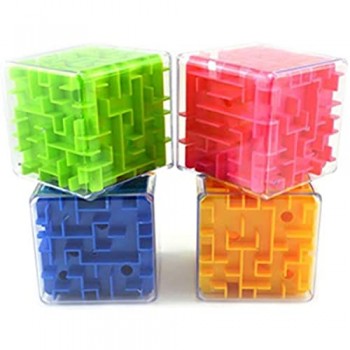 EVFIT Giocattolo del Gioco del Labirinto Grande Labirinto Tridimensionale di Maze Marmi Decompressione cubo per Bambini Puzzle e Formazione di concentrazione (Color : Yellow Size : 8x8x8cm)
