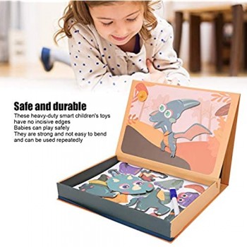 FECAMOS Puzzle di Carta per Bambini nell\'infanzia per esercitare la coordinazione Occhio-Mano((Dinosaur))