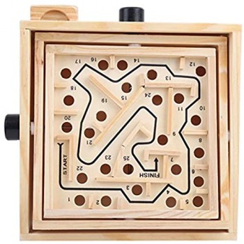 Fendysey Labirinto in Legno Giocattolo del Labirinto Giochi da Tavolo interattivi Giocattolo del Labirinto a Mano Gioco da Tavolo del Labirinto Giocattolo del Labirinto(ohye-Hand Maze Trumpet)