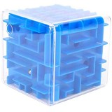 Giocattolo Classico Labirinto Cubico 3D Gioco Puzzle Labirinto Tridimensionale Pensiero Logico Gioco Educazione Precoce Giocattolo Cognitivo Regalo per 3 4 5 6 7 8 + Anni Bambini (Blu)