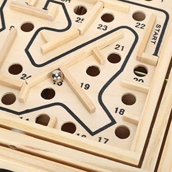 Gioco del Labirinto in Legno Struttura Robusta Squisita fattura Gioco da Tavolo a Labirinto in Legno Materiali di Alta qualità per la casa