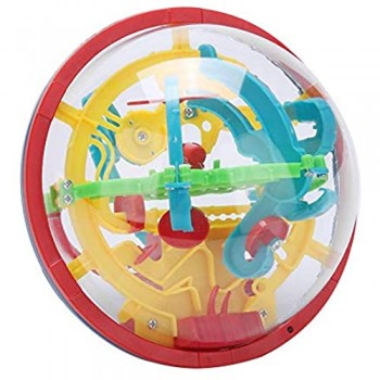 Hztyyier Palla 3D Labirinto sferico Puzzle per Bambini Giochi con la Palla Giocattoli Disco Volante Barriere impegnative Palla Labirinto Rompicapo