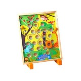 Maze Puzzle in legno Attività Beads Board Game Play Set di legno Bead Maze Puzzle legno per bambini labirinto educativi di gioco gioca