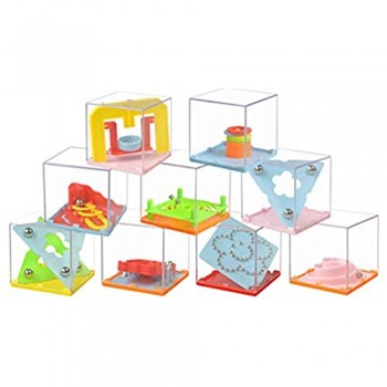 Polai Set di 12 Rompicapo Scatola Mini Puzzle Rompicapo Labirinto Calendario Avvento Alternativo