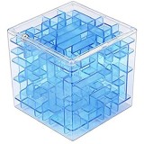 QiKun-Home La Prima Aula Il Labirinto Il Cervello dei Bambini Il cubo Magico Creativo La Sfera Tridimensionale del Labirinto Blu Trasparente