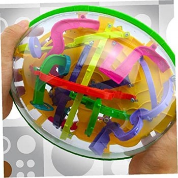 Uayasily 3D Labirinto Sfera Toy Puzzle 100 Ostacoli Labirinto Magico Intellect Sfera Maze Ball Puzzle