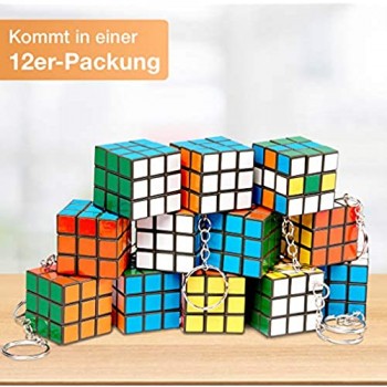 Flanacom Magic Cube Mini 3 X 3 Set da 12 pezzi Original Brainteaser giochi di pazienza per i bambini in viaggio – Piccoli oggetti per la scuola – Tombola Party accessorio nuovo
