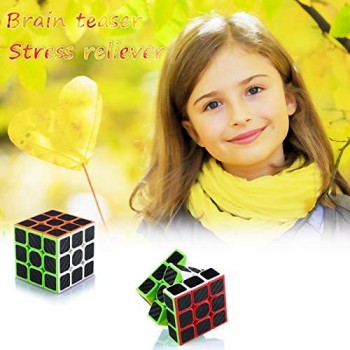 Maomaoyu Speed Cube 3x3 Fibra di Carbonio Cubo Magico 3x3x3 Originale Puzzle Rompicapo per Adulti e Bambini