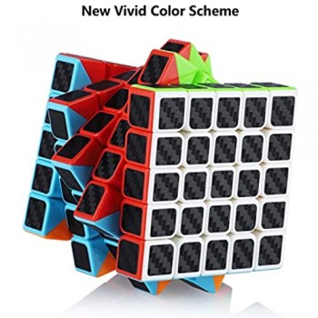 Maomaoyu Speed Cube 5x5 Fibra di Carbonio Cubo Magico 5x5x5 Carbon Fiber Puzzle Rompicapo per Adulti e Bambini
