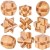 Perfecbuty 9PCS Toys 3D Puzzle di legno cubo Rompicapo - Classico Educativo Jigsaw IQ Sfida Puzzle Interbloccati Giocattoli Giochi bambini giocattoli Cubo bambini compleanno Natale Regalo
