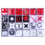 Polai Set di 24 Rompicapo Scatola Mini Puzzle Rompicapo Labirinto Calendario Avvento Alternativo