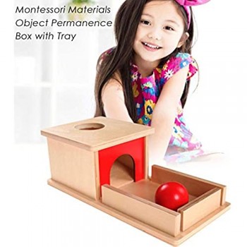Scatola Permanente Giocattolo Montessori Giocattoli Montesorri per Bebè Scatola Permanente per Oggetti in Materiale Montessori con Vassoio Ideale per Sviluppare Le capacità Motorie E L\'equilibrio