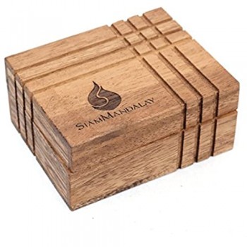 SiamMandalay Challenge Box: Rompicapo in Legno - Puzzle per Adulti - Puzzle 3D Legno - Giochi Strategia - Giochi di Logica