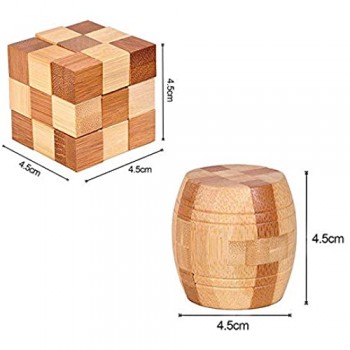 YGZN 9 Pezzi Rompicapo Puzzle Giocattoli di Legno - 3D Puzzle di Legno - Gioco di Puzzle di Legno - Ideale per Giocattoli Educativi Intelligenza e Regali per Bambini (Wooden Puzzles 9Set)