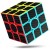 cfmour Cubo Mágico 3x3x3 in Fibra di Carbonio Adesivo Liscio Magia 3D Puzzle Cube Versione Migliorata 5.7cm (Nero)